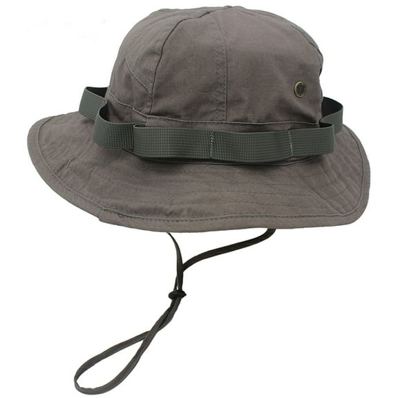 Men‘s Panama Hat Tooling Style Bucket Hat  Men's Outdoor Fisherman Hat Hiking Camping Sunshade Anti-UV Boogie Hat Sun Hats Packable Safari Hat Wide Brim with Strap for Men Women Summer Fishing hat