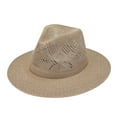 thumbnail image 1 of Men's Panama Sun Hat Wide Brim Beach Protection Foldable Summer Hat, 1 of 4