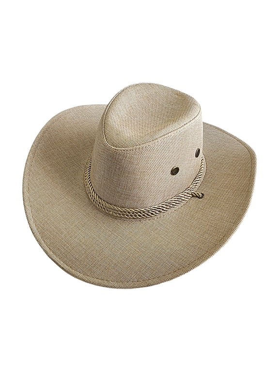 Men's Panama Sun Hat, Wide Brim Straw Hat for Beach, Outdoor Activities, and Summer Sun Protection, Classic Fedora Style with UPF Rating and Adjustable Fit Beige