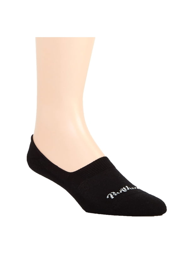 Men's Pantherella 3026F Egyptian Cotton Cushion Sole Invisible Sock (Black L)
