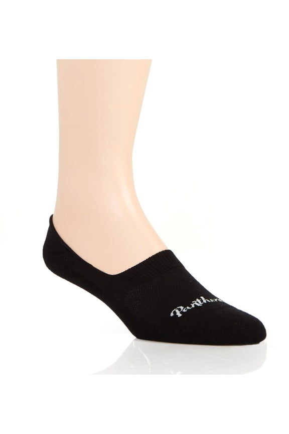 Men's Pantherella 3026F Egyptian Cotton Cushion Sole Invisible Sock (Black M)