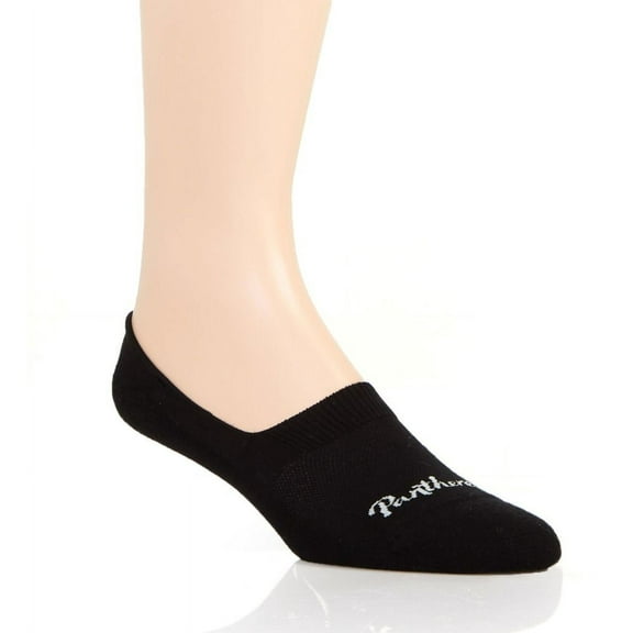 Men's Pantherella 3026F Egyptian Cotton Cushion Sole Invisible Sock (Black M)