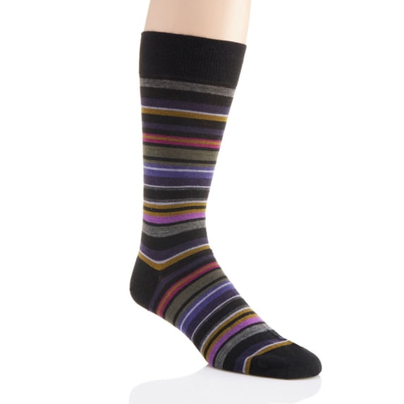 Men's Pantherella 59684 Quaker Merino Wool Sock (Black L)