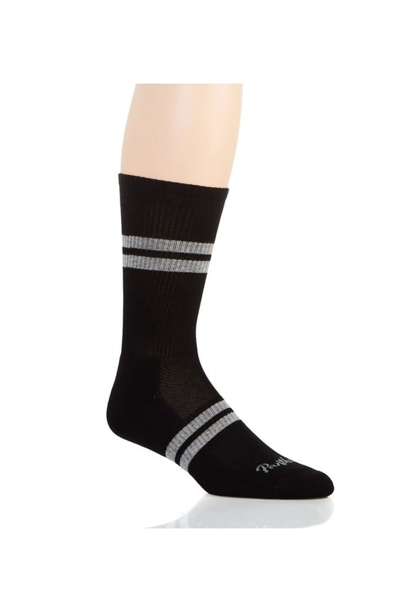 Men's Pantherella 6000S Spirit Egyptian Cotton 2 Stripe Sports Sock (Black S)
