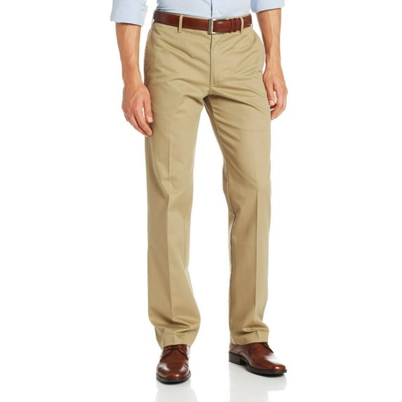 Men's Pants 33X34 No-Iron Slim Leg Mid-Rise Chino 33