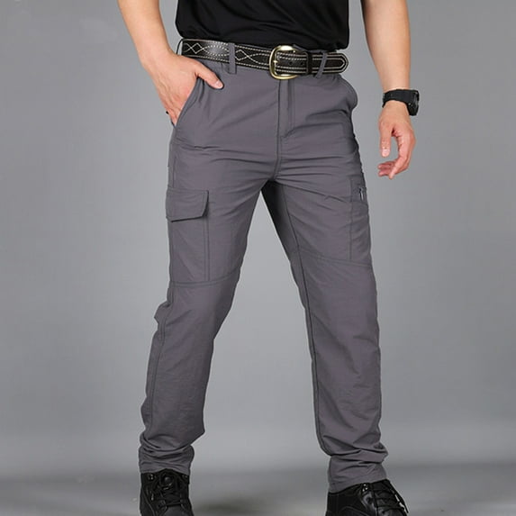 Men's Pants Big And Tall Elastic Waist Under $15 Elastic Waist Casual Multi-pocket Sports Trousers Pants