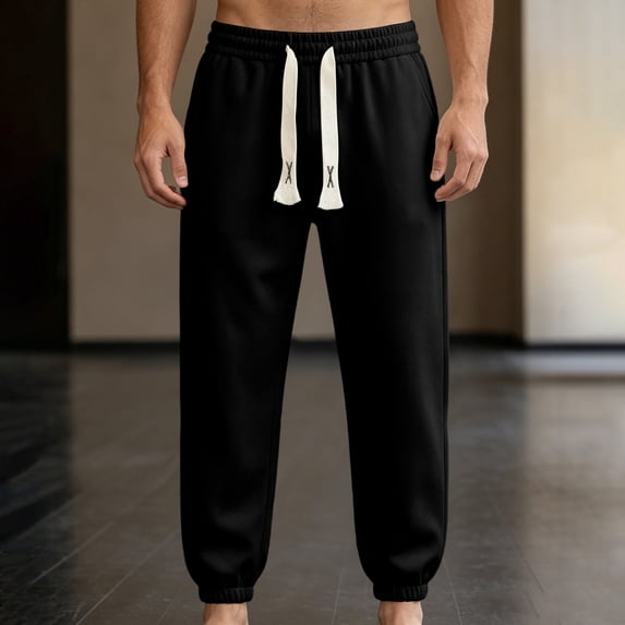 Men's Big and Tall Sweatpants Cuffed Leg Loose Casual Sports Long Pants