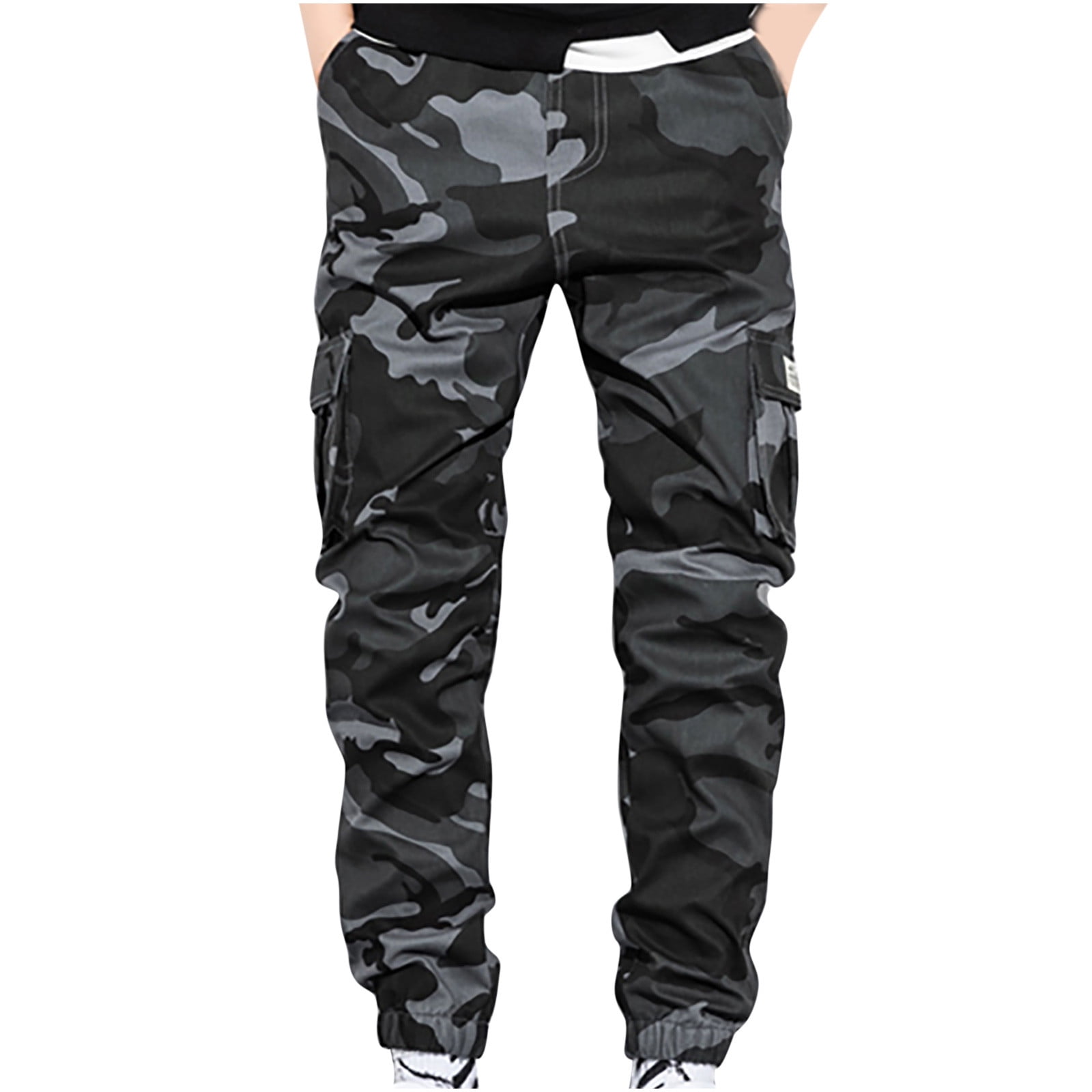 Men's Pants Camouflage Cargo Pants Lightweight Drawstring