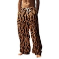 thumbnail image 1 of Men's Pants Casual Four Seasons Fashion Digital 3D Leopard Print Straight Leg Business Work Pants for Men Navy L, 1 of 5