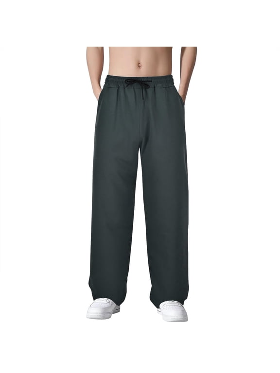 Men's Pants Casual With Deep Pockets Loose Fit Jogging Trousers Running Training Basketball Pants for Men
