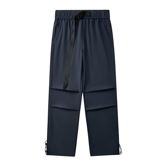 Men Casual Baggy Cargo Pants Fashion Plus Size Elastic Waist Street Y2K Trousers Flat Pocket Parachute Long Pant