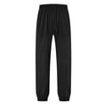 thumbnail image 1 of Men's Casual Baggy Pants Elastic Waist Button Joggers Trousers Quick Dry Lightweight Wide Leg Loose Fit Yoga Pants, 1 of 6