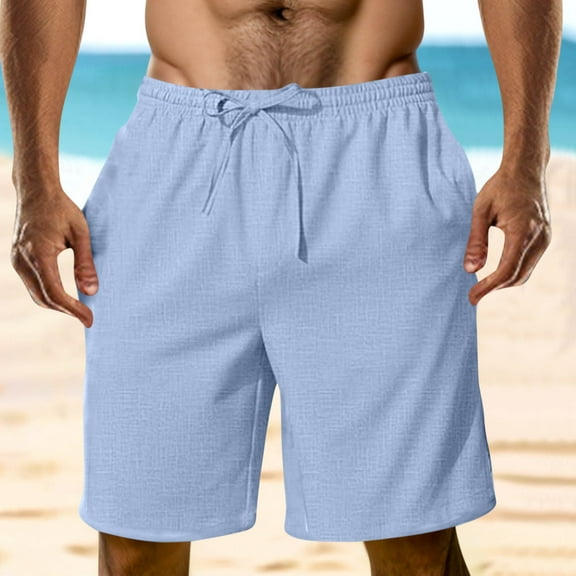 Men's Pants Clearance, Xunlbb Men Casual Fashion Solid Shorts With Pocket Elastic Waist Shoort Pants