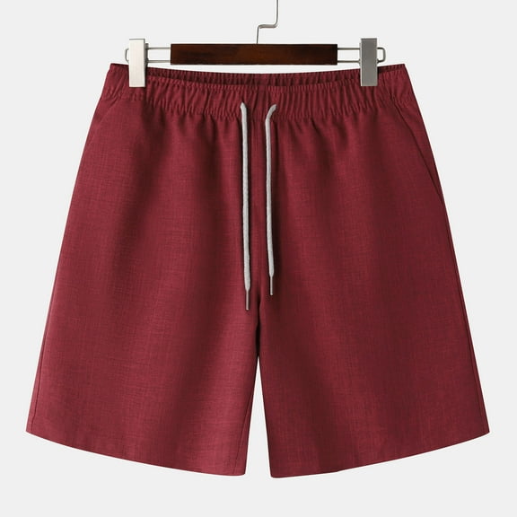 Men's Pants Clearance, Xunlbb Men Casual Solid Summer With Pockets Drawstring Middle Waist Sport Short Pants