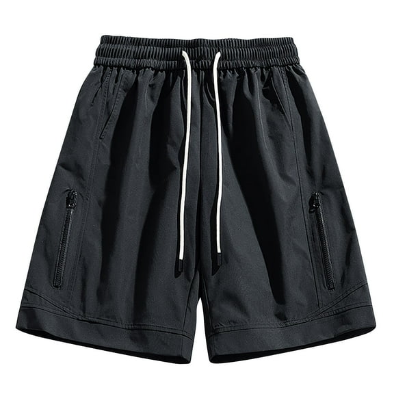 Men's Pants Clearance, Xunlbb Men's Fashion Casual Solid Color Elastic Waist Casual Half Shorts Pants