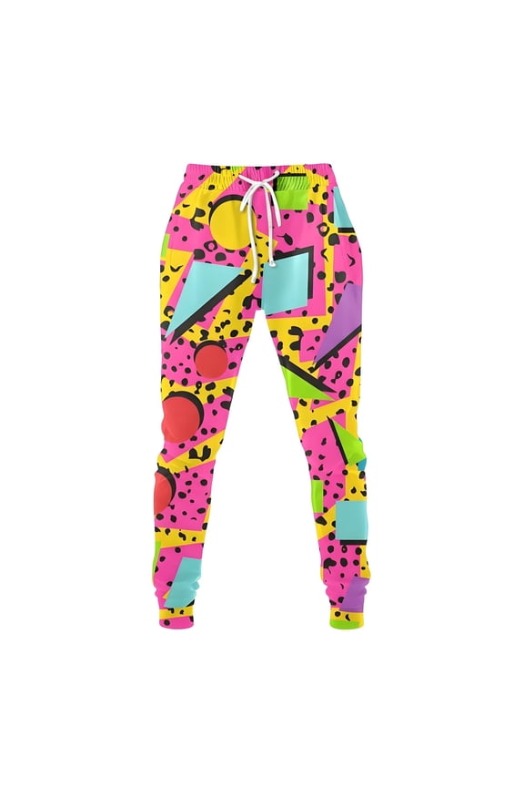 Men's Pants Elastic Waist Stretchy Loose Fit Graphic Comfortable Fall Winter Jogger Trousers Yellow XXL