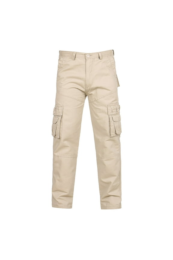 Men's Pants,Fashion Men's Casual Outdoors Button Multi Pocket Work Trouser Cargo Long Pants,Work Pants for Men,Pants for Men(Color:Beige,Size:33)