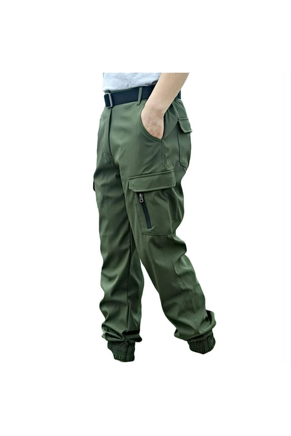 Pantalones Para Hombre, Mens Work Pants Fashion Solid Multiple Pockets Multi Multifunctional Work Trousers Pants
