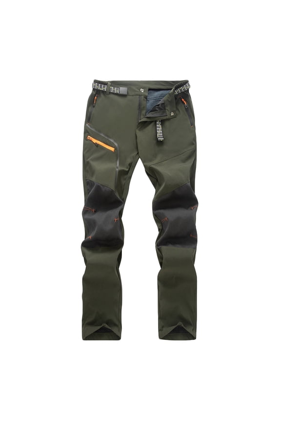 Men's Pants Men Fleece Lining Pants Winter Waterproof Warm Sweatpants Athletic Sport Comfy Trousers for Outdoor Hiking