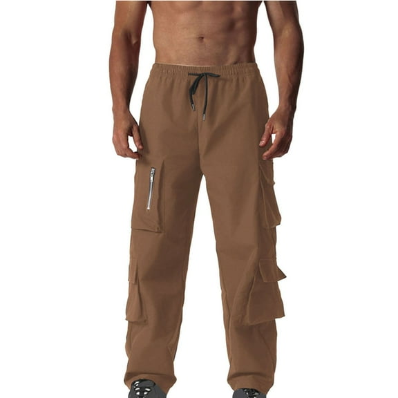 Men's Pants Men's Cargo Pants Baggy Casual Sports Straight Leg Sweatpant Jogging Lightweight Hiking Work Trousers, S-2XL