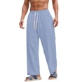 thumbnail image 1 of Men's Pants, Men's Casual Sweatpants Open Bottom Loose Fit Moisture Wicking Track Pants Solid Color Athletic Joggers, 1 of 3
