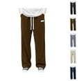 thumbnail image 1 of Men's Pants Men's Clothing Men's Casual Pants Corduroy Relaxed Fit Wide Leg Trousers Comfortable Soft Fabric for Everyday Wear, 1 of 5