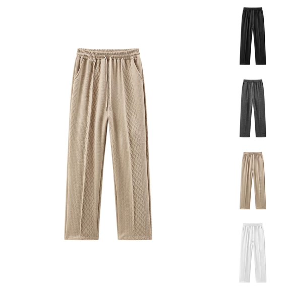 Men's Pants Men's Clothing Men's Casual Pants - Stylish Casual Trousers With Jacquard Design For Everyday Wear And Comfort