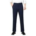 thumbnail image 1 of Men's Pants Men's Loose Straight Leg Trousers High Rise Deep Leisure Pant Mens Slacks Navy 35, 1 of 4