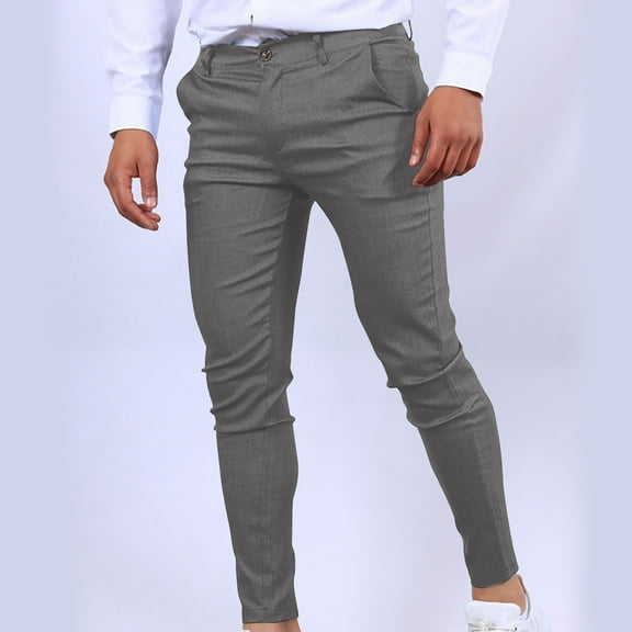 Men's Pants Men's Summer Straight Leg Daily Thin Casual Business Pants Work Pants for Men,Mens Dress Pants Mens Work Pants Mens Stretch Pants Men's Casual Pants