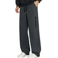 thumbnail image 1 of Men's Pants Men's Sweatpants Casual Wide Leg Trousers Loose Fit Straight Cut Utility Comfortable Daily Wear Versatile Street Style Fashion for Modern Man, 1 of 5