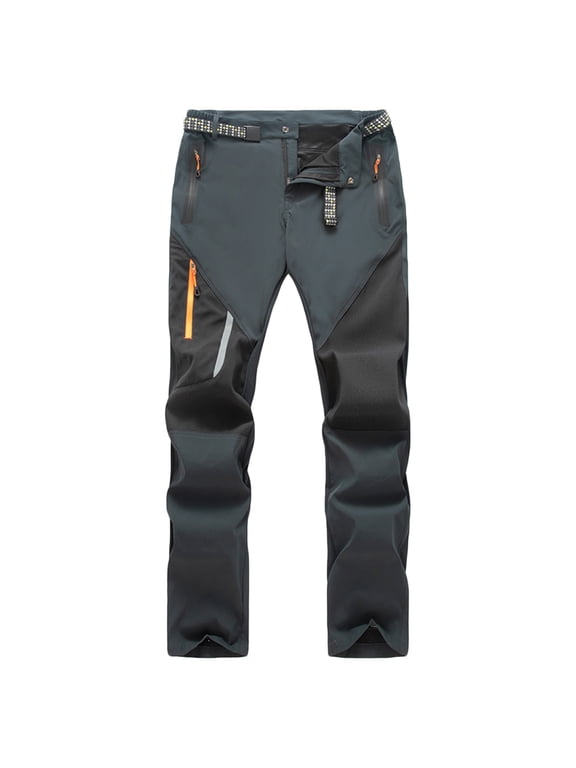 Men's Pants, Mens Snow Ski Waterproof Softshell Snowboard Pants Outdoor Hiking Fleece Lined Zipper Bottom Leg