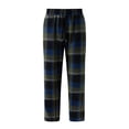 thumbnail image 1 of Men's Pants Pajama Pants For Men Comfort Drawstring Plaid Pj Pants Relaxed Fit Comfortable Elastic Flannel Pj Bottoms With Pockets, 1 of 2