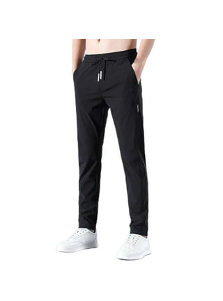 XFLWAM Men's Athletic-Fit Cargo Pants Casual Regular Straight Stretch Twill  Pant Black S
