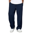 thumbnail image 1 of Men's Pants Waffle Knite Pants Drawstring Elastic Waist Straight Leg Baggy Pants with Pockets, 1 of 4