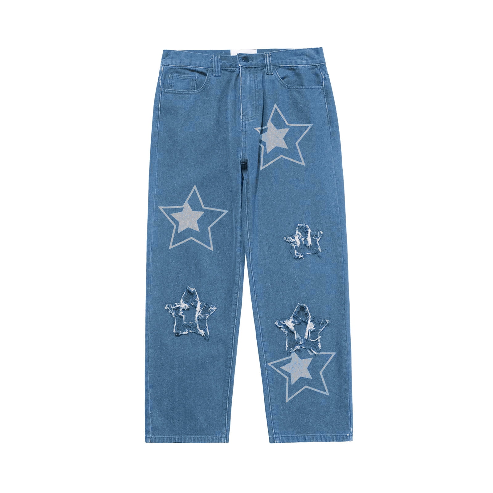 Men's Pants Y2.K Baggy Jeans for Wide Leg Straight Denim Hop