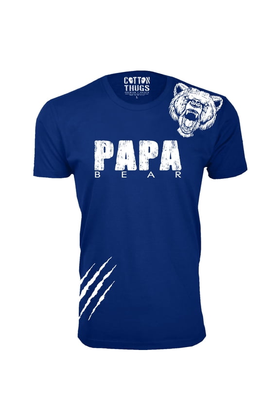 Men's Papa Bear Scratch Dad T-Shirts