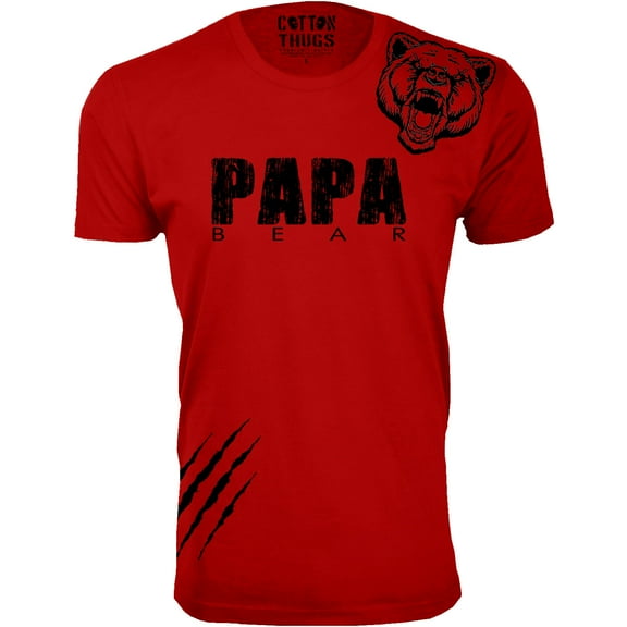 Men's Papa Bear Scratch Dad T-Shirts