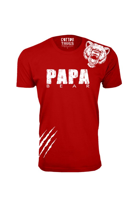 Men's Papa Bear Scratch Dad T-Shirts