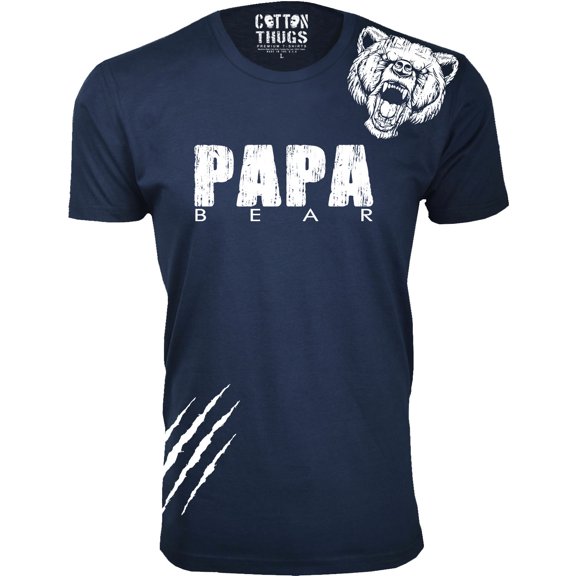 Men's Papa Bear Scratch Dad T-Shirts