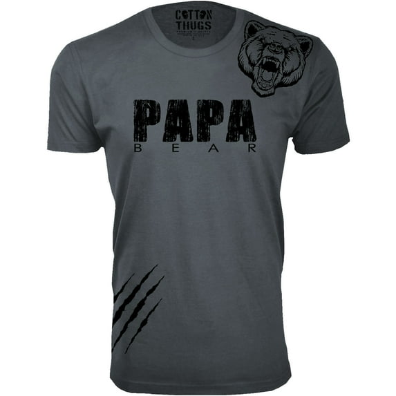 Men's Papa Bear Scratch Dad T-Shirts