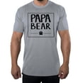 thumbnail image 1 of Men's Papa Bear Shirt with Bear Claw, Men's Shirts, Cool Shirts for Dad - Heather Grey MH200DAD S3 S, 1 of 3