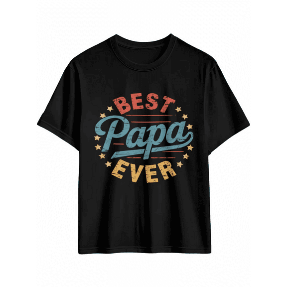 Men’s Papa Graphic T-Shirt – Funny Casual Short Sleeve Tee