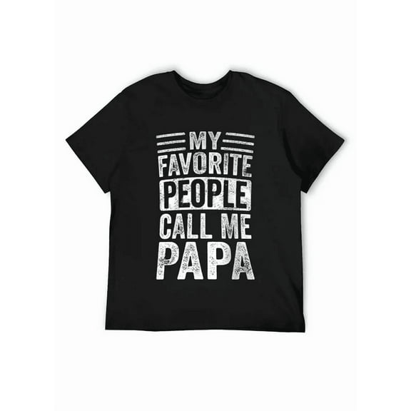 Men’s Papa Graphic T-Shirt – Funny Casual Short Sleeve Tee