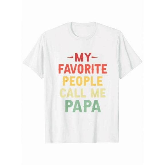 Men’s Papa Graphic T-Shirt – Funny Casual Short Sleeve Tee