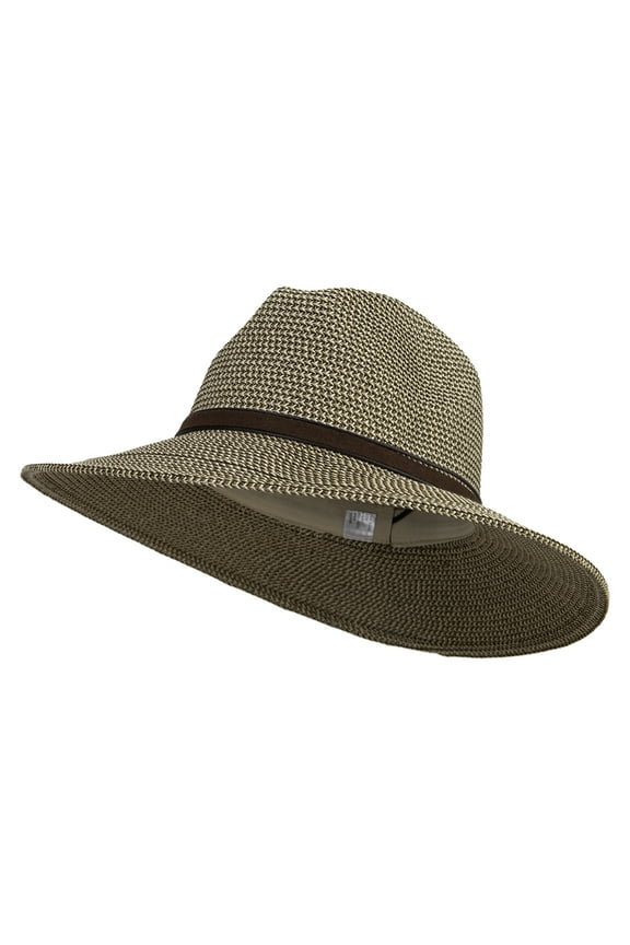 Men's Paper Braid 3.5'' Brim Fedora - Brown XL