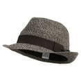thumbnail image 1 of Men's Paper Braid Ribbon Fedora - Coffee Tweed XL, 1 of 5