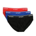 thumbnail image 1 of Men's Papi 554101 Cotton Low Rise Briefs - 3 Pack (Red/Black/Blue S), 1 of 4