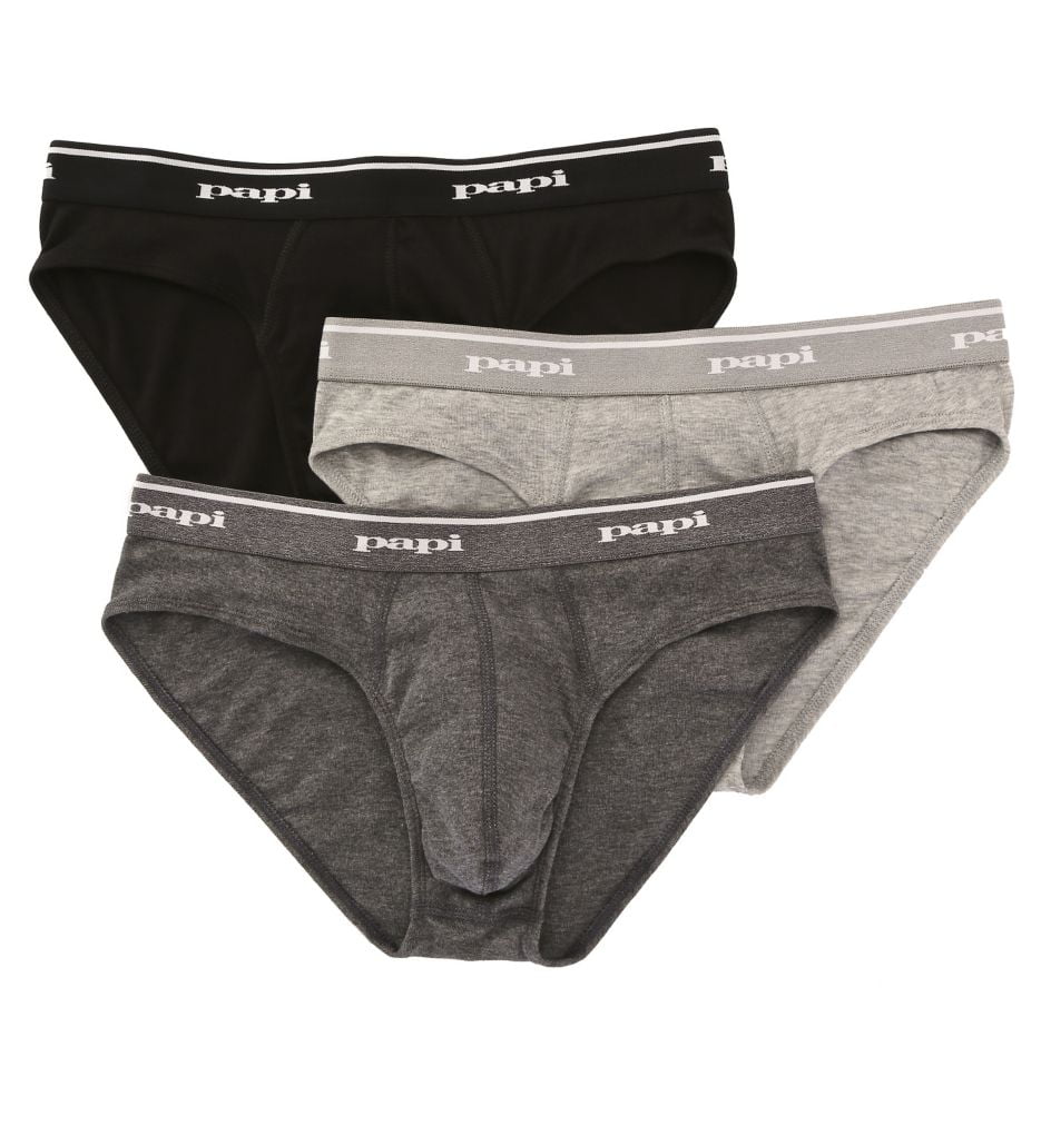 Men's Papi 554101 Cotton Low Rise Briefs - 3 Pack 