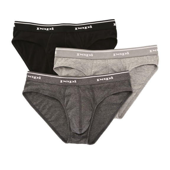 Men's Papi 554101 Cotton Low Rise Briefs - 3 Pack