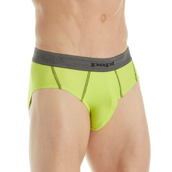 Men's Papi 626400 Summer League Mesh Brief (Acid Lime XL)